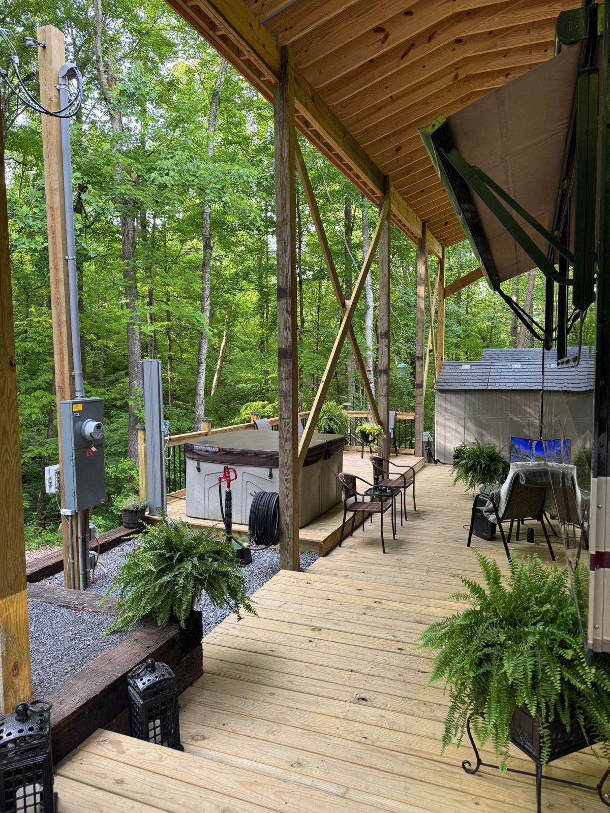 Covered porch in the Smokies